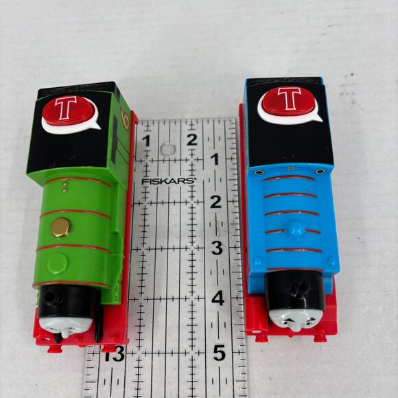 Trackmaster Thomas & Friends Percy Motorized Sounds Lights Trains Mattel Works - Picture 11 of 11